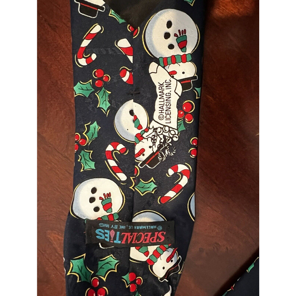 Hallmark Specialties HAPPY HOLIDAY SNOWMEN Polyester 56" Neck Tie by MMG - Picture 3 of 3